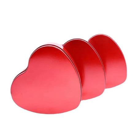 16*15*5CM Large Red Heart Shaped Metal Gift Tin Box for Wedding Party Favors Chocolate Candy Tin Box