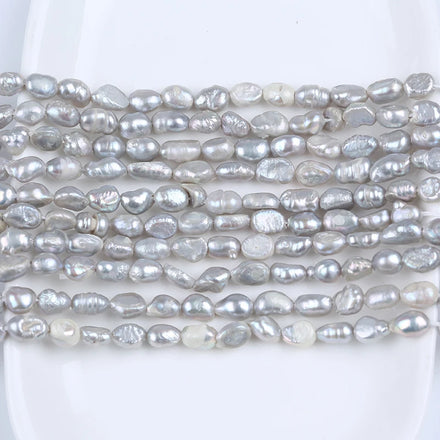 Zhuji Pearl 5-6mm Real Freshwater Pearls Natural Baroque Pearl Jewelry Bead Strand