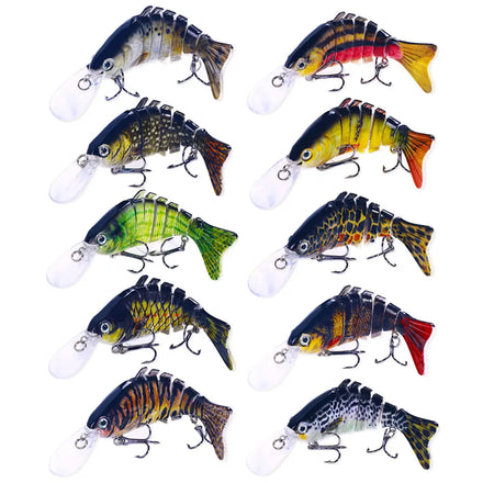 Custom 12cm/16g Artificial Bass Fish Lure Swimbait 6 Segmented Multi Jointed Hard Fishing LuresPopular 21 Buyers