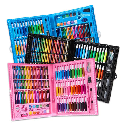 150pcs Multi-functional Back to School Kids Art Set Drawing Cutting Scissor Art Set Crayon for Kids Art Supplies