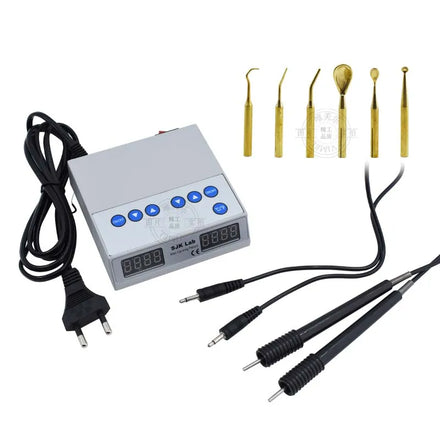 Dental Lab Electric Waxer Wax Knife Carving Pencil Pen 6 Pot Tips with 2 Pens Pencil Dental Heater Machine