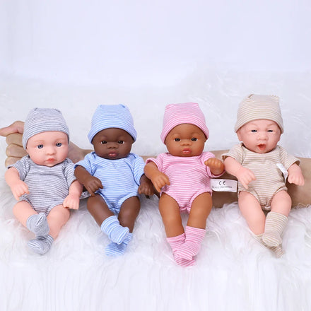 20cm Cute Mini Baby Reborn Toy Lifelike Silicone Bebe Reborn Doll Soft Silicone Reborn Baby for Doll Children Birthday Gift