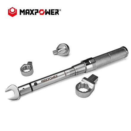 MAXPOWER Interchangeable Head Preset Type Torque Wrench Tool Chrome Vanadium
