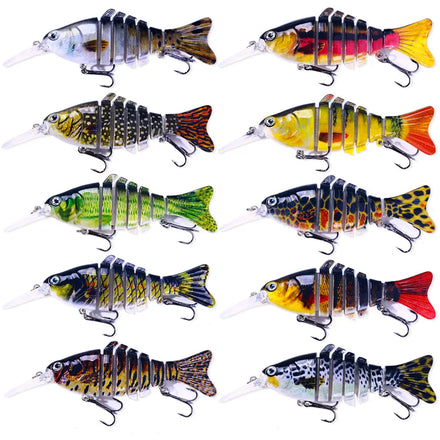 12cm 16g HENGJIA 3D Printing Jointed Swim Baits Multi Section Abs Plastic Hard Bait Fishing Lure Jerkbait Fish