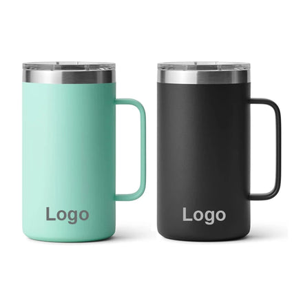 2025 New Custom logo Stainless Steel Water Bottle 24oz Tumbler with Handle Insulated Double Wall Travel Mug Cup Thermal Termos