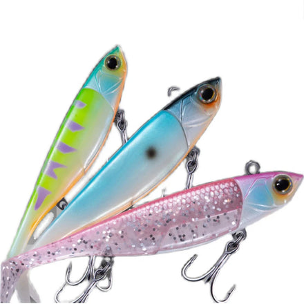 TOPRIGHT 9054 95mm 110mm Soft Swimbait With Jig Head Soft Minnow Lure Black Minnow Sinking Lure for Bass Trout Perch Zander
