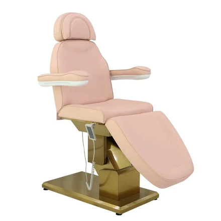 Pink Leather Cover Esthetician Facial Chair for Spa Beauty Salon Massage Table & Bed