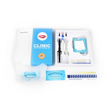 Dentist Professional 35%HP GlorySmile Clinic Used Teeth Whitening Kit With Bib Gingival Private logo