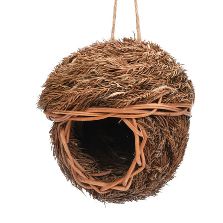 Natural Pine Needle Bird Nest Outdoor Decorative Bird Cage House Myna Parrot Cross-Border Straw Knit Technique Floral Fashion