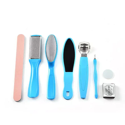 Professional 8 in 1 Stainless Steel Scraper Pedicure Rasp Tools Foot Rasp Peel Callus Dead Skin Remover Feet Care