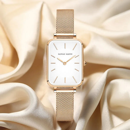 HM 1241 Luxury Retro Japanese Movement Waterproof Women Quartz Watch Simple Business Small Square Ladies Watches