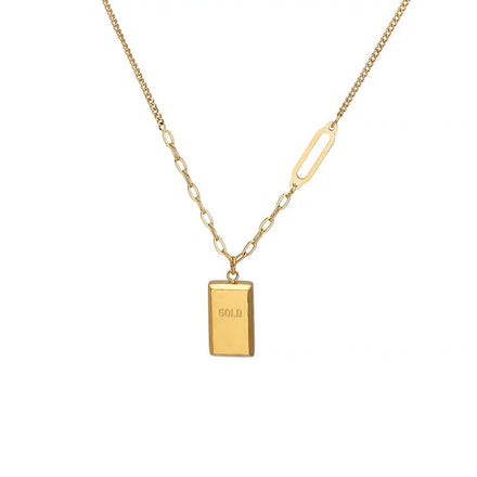 Wholesale Delicate Stainless Steel Vintage Locket Square Shape Pendant Necklace