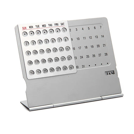 Metal Desktop Perpetual Calendar Small Standing Monthly Unique Adjustable Super Creative Perpetual Calendar