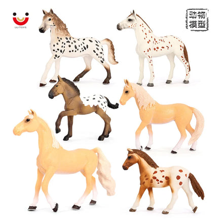 Wholesale Solid PVC Simulation Statue Model Figures Farm Figurines Animal Horse Toys