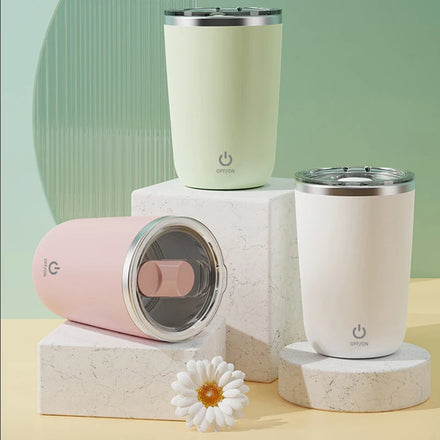 350ML USB Rechargeable Self Stirring Mug Mixing Coffee Cup Automatic Magnetic Mug Stainless Vacuum Coffee Cup