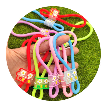Flower Silicon Key Chain Wristband Lanyard Phone Accessory Cord Phone Hand Rope Keychain for Mobile Phone