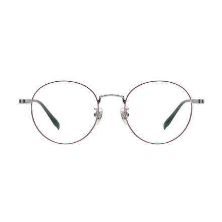Fashion Retro Titanium Metal Round Frame Eyeglasses Anti-Blue Radiation Glasses for Men and Women Diamond Face Shape Match