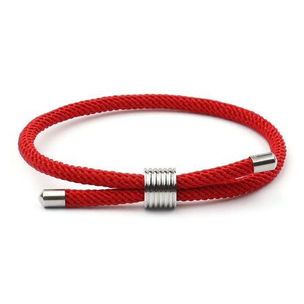 Handmade Fabric Women Unisex Stainless Steel Promotional Adjustable Lucky Friendship Milanese Twill Milan Rope Cord Bracelet