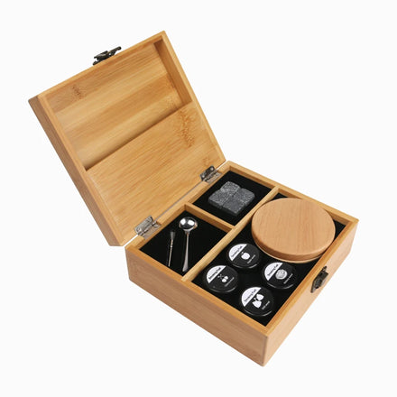 Premium Cocktail Whiskey Smoker Kit with Wood Chips Bamboo Box for Bourbon Infuse Smoked Drink Old Fashioned Birthday for Men