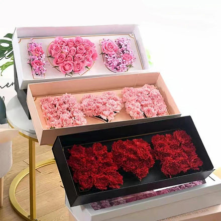 Luxury I Love You Flower Arrangement Gift Box Wholesale Valentines Day Flower Packaging Folders with Embossing Printing