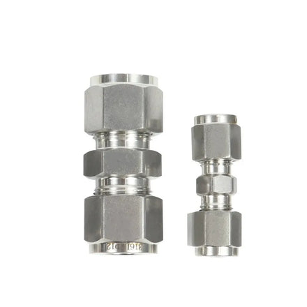Tube Fitting Stainless Steel 316 Swagelok Compression Fitting Straight Union with Twin Ferrules Instrument Fitting