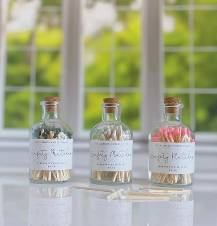 Wholesale Custom Luxury Wood Matchsticks With logo Safety Matches Glass Bottle Long Coloured Matches in Bulk