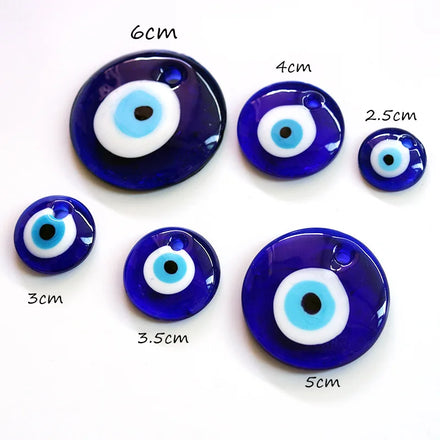Turkish Blue Evil Eye Charms Pendants Crafts Glass DIY Keychain Necklace Hanging Ornament Jewelry Accessories Evil Eye