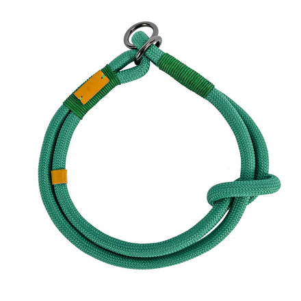 Durable Polyester Rope Pet Dog Collar Custom Easy Adjustable Slip Rope Dog Collar Designer Knotted Fashion Dog Collar