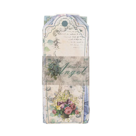 20 Pieces/pack Special-Shaped Bookmark Collage Card Angel Letter Series Journal Decoration Collage Material 6 Models