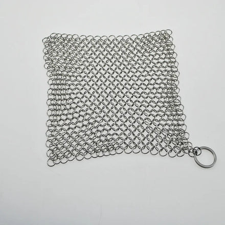 Stainless Steel Cleaning Cloth Chainmail Scrubber With Hanging Ring for Scraper Cooking Utensils