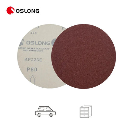 Free Sample 5 Inch Aluminum Oxide Abrasive Disc E Grade Kraft Paper Backing Sandpaper Disc for Grinding Wood Furniture