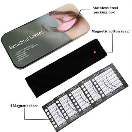 New Arrival Portable Grafted Eyelash Scarf Holder Lash Applicator Headband with Magnetic Pad Model Tool Packaged in Boxes