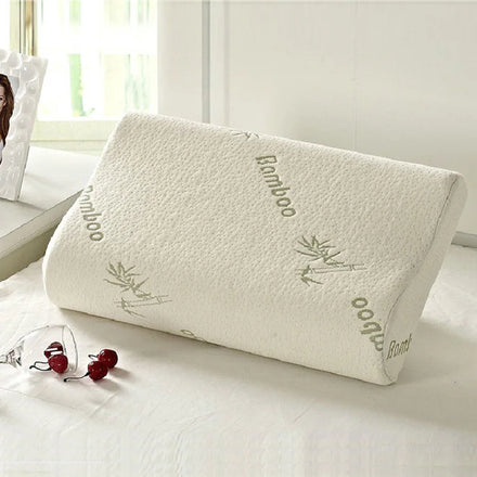 OEM Memory Foam Contour Pillow Hot Sale Bamboo Ce Adults Neck Rectangle Bamboo Fiber Customized Color
