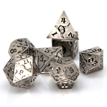 Hot Sale 16mm Custom Metal Multi-Faced Dice Set 7 Pieces for DND Manufacturers' Number Game