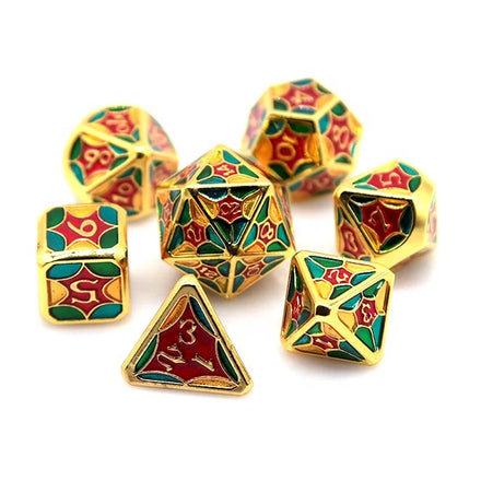 Rainbow Hot Sale DND Custom Polyhedral Playing Dnd Dice Set Spider Metal Material for Dungeons and Dragons Games