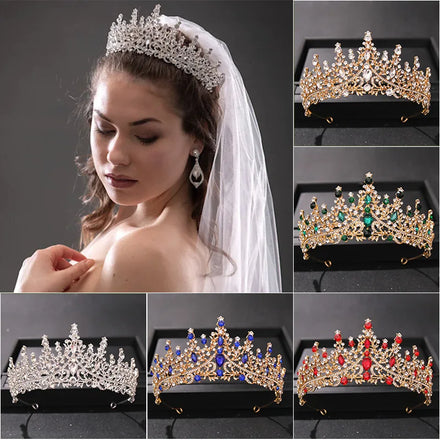 Wedding Large Semicircle Crown Crystal Luxury Rhinestone Tiara Wedding Hair Accessories
