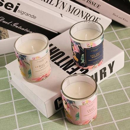 New Design Candle Custom Logo 100% Natural Soy Wax Scented Candles With Essential Oil Gift Set