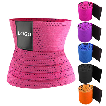 Adjust Elastic Bandage Waist Trainer Postpartum Body Wrap Shaper Waist Band Long Rubber Waist Trainer Belt