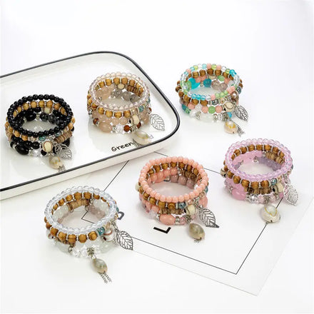 2025 Hot Pulsera Bohemia Joyeria Playa Concha Borla Pulsera Set Juego Coconut De Moda Mujer