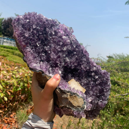 Natural Raw Crystal Cluster Large Rock Reiki Healing Large Size Rough Amethyst Cluster for Fengshui