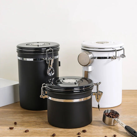 Coffee Sealing Canister 304 Stainless Steel Coffee Bean Storage tank Milk Powder Storage Canister Storage tank k Fresh Tea Jar