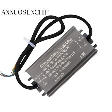 80W 2400mA Constant Current LED Driver 85-265V AC - DC 24-36V Power Converter Waterproof IP65 Aluminum Case Lighting Transformer