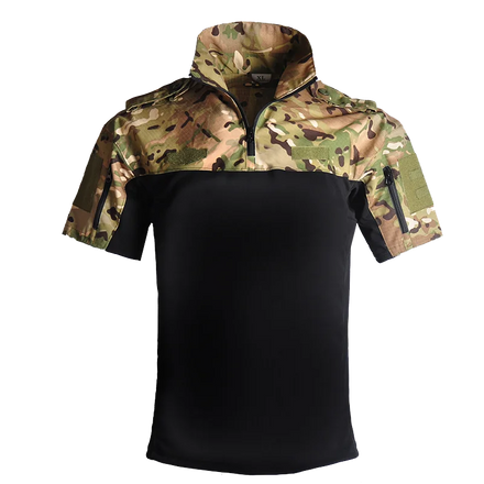 HAN WILD Biking t Shirt Camouflage Turtleneck Unisex Hiking t Shirt Breathable t Shirt