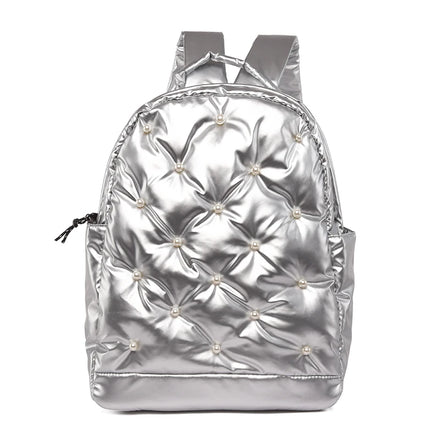 Multi-Pockets Fashion Space Puffer Padded Down Back Pack Bag Other Travel Women School Winter Backpack for Girs