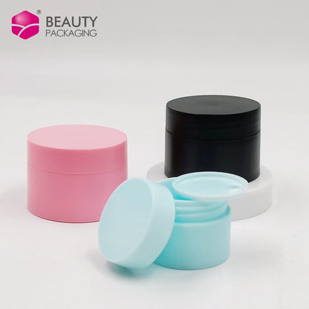 5g 10g 15g 30g 50g Matte Pink Cosmetic Plastic PP Jar with Lid for Cosmetic Packaging Cute Lip Scrub Balm Container 15ml