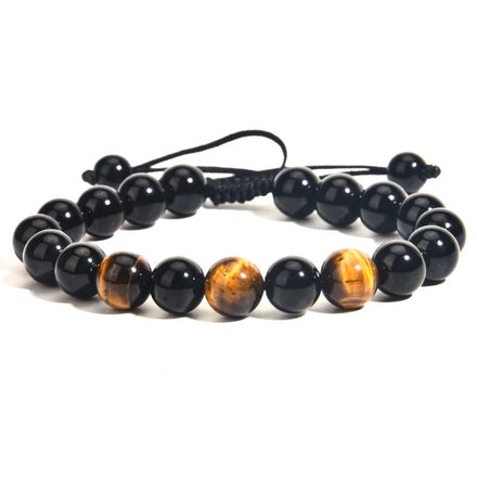 Factory Wholesale Price Adjustable Size Multiple Styles Custom Natural Stone Beaded Bracelet Men Viking Bracelets