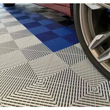 Warehouse Car Wash Splicing Grid Grille Interlocking Garage Floor Tiles Workshop Grating Mats Anti Slip Removable TAP & GO Tiles