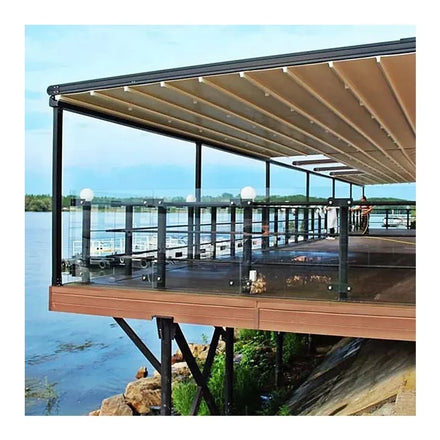 Outdoor Awnings Waterproof Electric Folding Cover Aluminum Retractable Roof