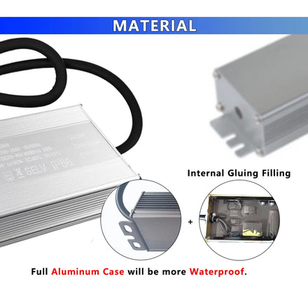 AC-DC 6000mA LED Driven Lighting Power Converter 100-265V AC DC 26-40V 200W Outdoor Waterproof Constant Current CE ROHS Aluminum