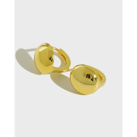 925 Sterling Silver Fine Jewelry 18K Gold Earrings Smooth Mini Ball Stud Earrings Minimalist Clip On Earrings Women